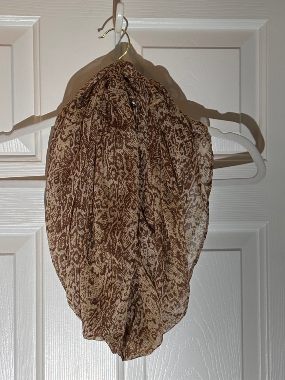 Lightweight Brown Patterned Women's Scarf